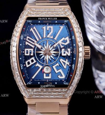 Copy Franck Muller Yachting V45 Automatic Watch Bust Down Rose Gold